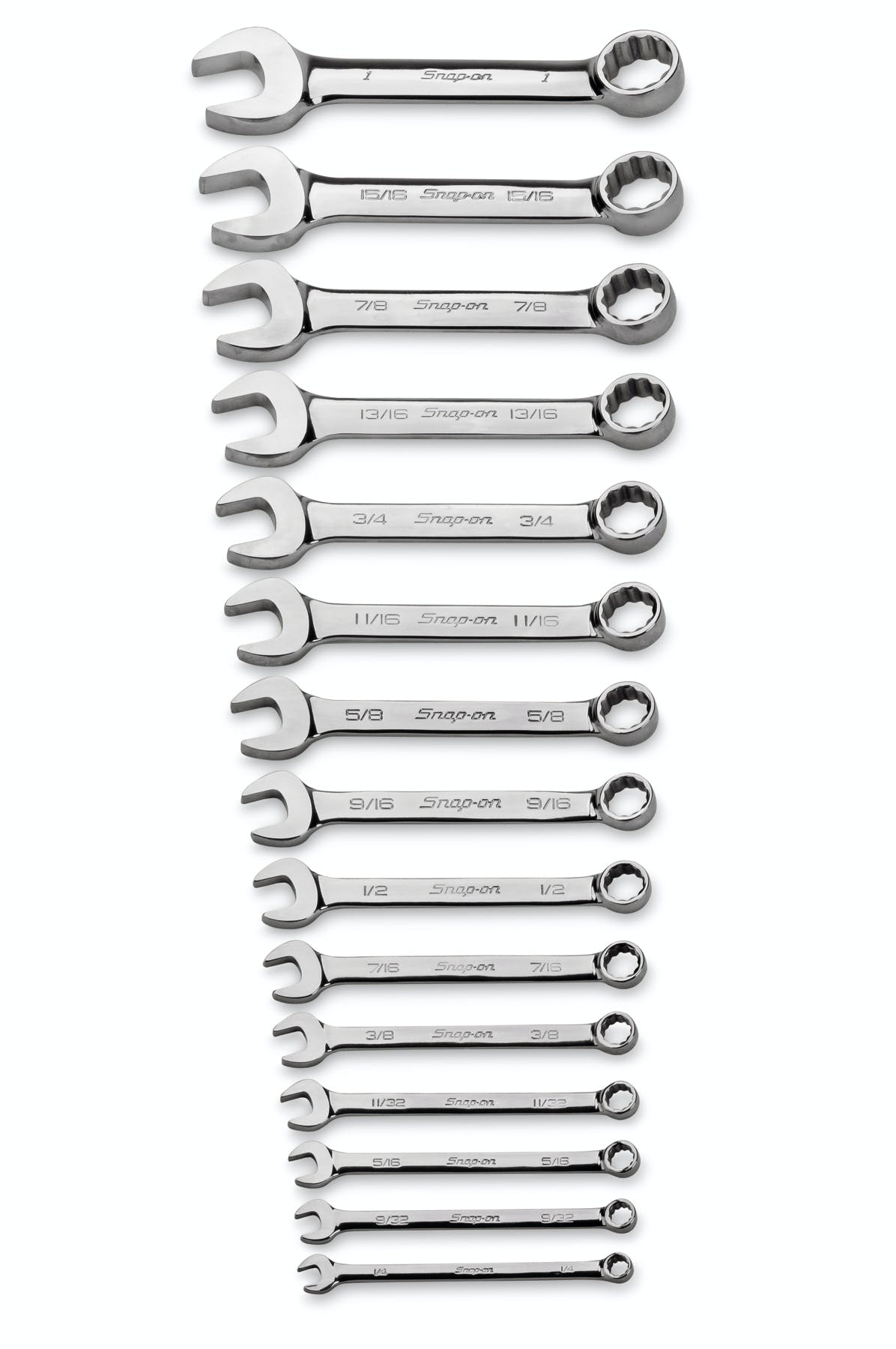 15 pc 12-Point SAE Flank Drive® Short Combination Wrench Set (1/4-1 15 pc 12-Point SAE Flank Drive® Short Combination Wrench Set (1/4-1